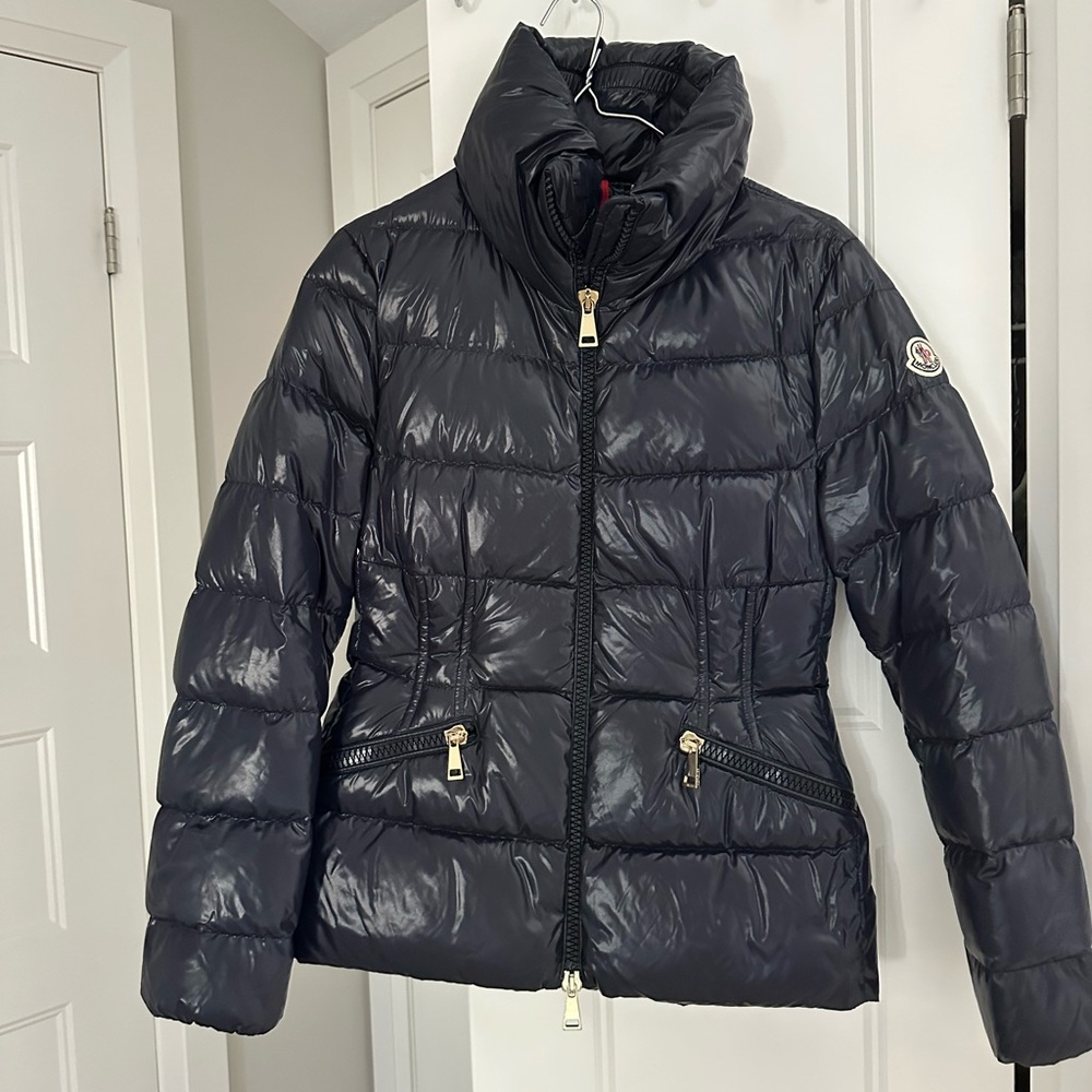 Moncler Shiny Blue Puffer Jacket - Picture 3 of 7